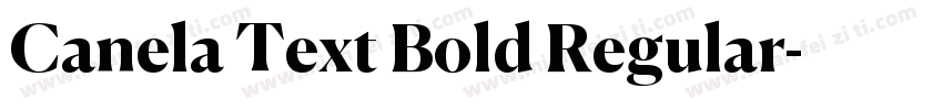 Canela Text Bold Regular字体转换